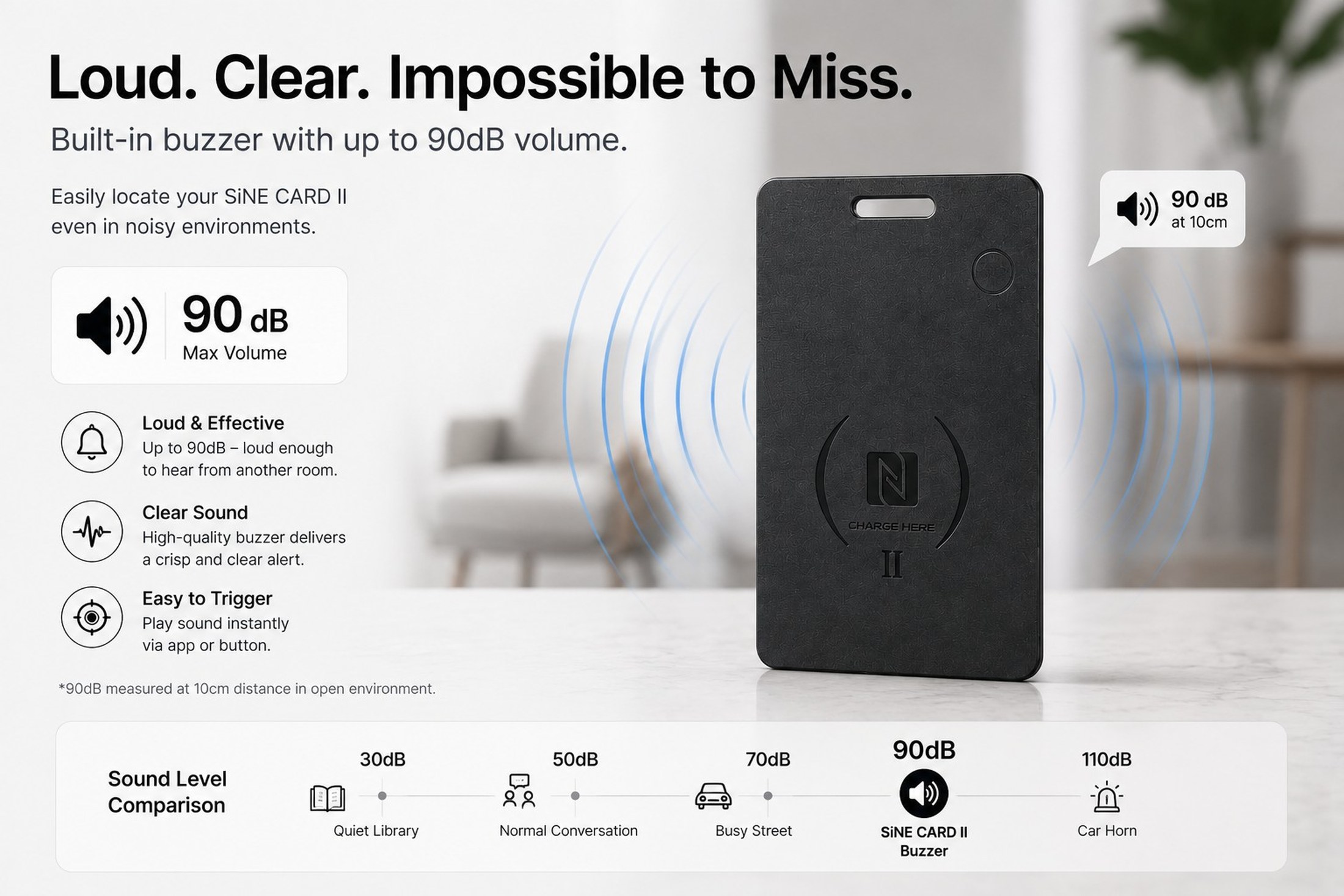 SiNE CARD II 90dB buzzer illustration